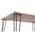 MESA COMEDOR ACACIA METAL 140X90,5X76 MARRON
