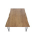 MESA COMEDOR ACACIA METAL 140X90,5X76 MARRON