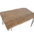MESA COMEDOR ACACIA METAL 140X90,5X76 MARRON