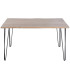 MESA COMEDOR ACACIA METAL 140X90,5X76 MARRON